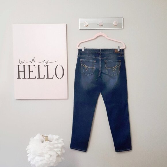 NWT Jordache blue denim pearl skinny boyfriend mid rise jeans, 10 - Picture 5 of 7
